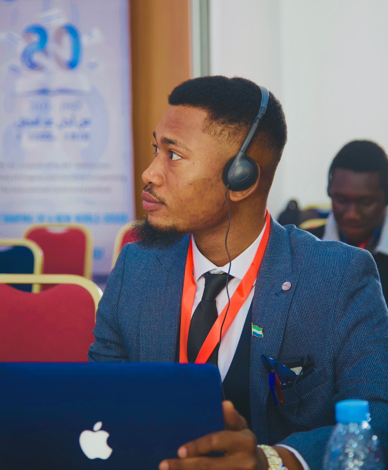 Sheku Foryoh at an international conference